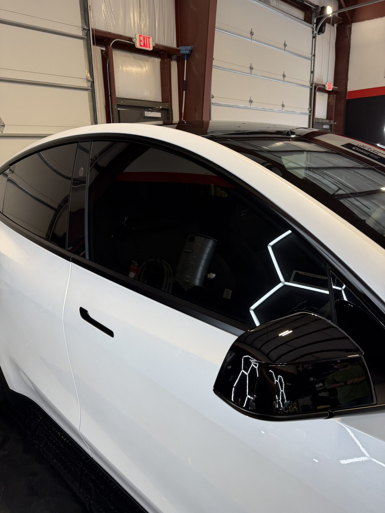 Tesla Model Y ceramic window tint close up